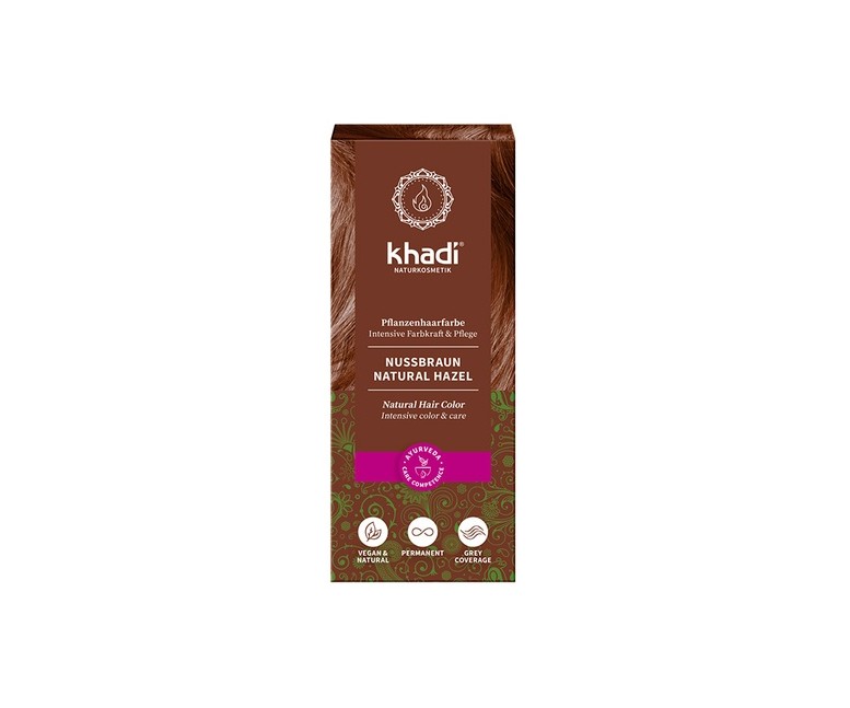 Tinte vegetal Castaño Avellana 100 g (Avellana) Khadi