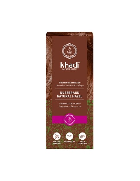 Tinte vegetal Castaño Avellana 100 g (Avellana) Khadi