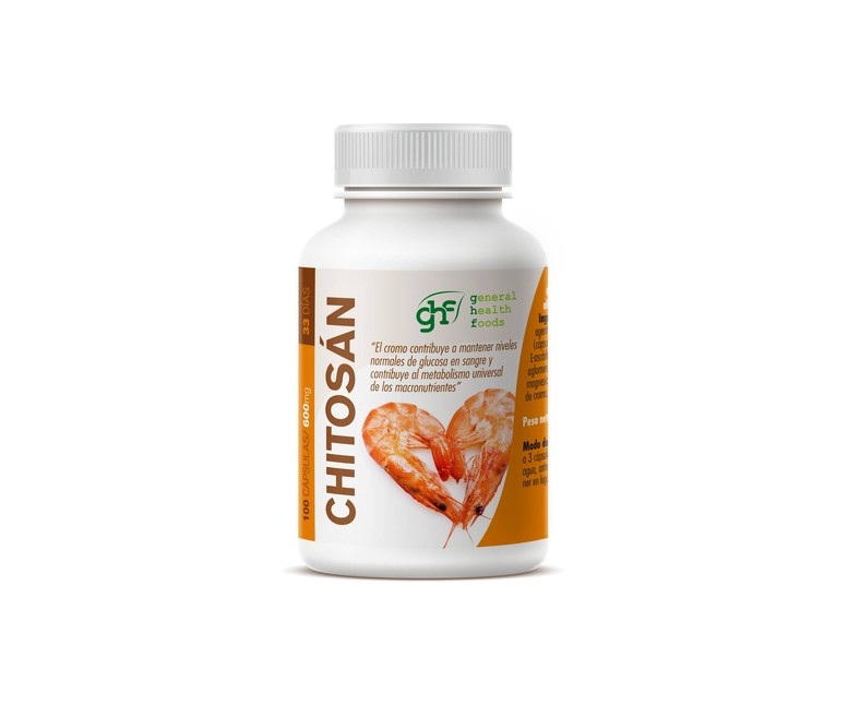 Chitosán bloqueador de grasas 100 cápsulas de 600mg GHF