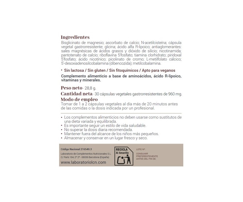 Metabolic Pur 120 cápsulas LCN