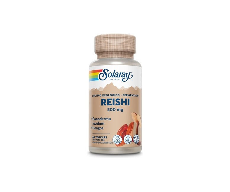 Fermented Reishi 60 cápsulas vegetales de 500mg Solaray