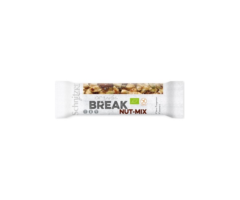 Barrita de nueces Break Nut-Mix sin gluten 1 barrita de 40g Schnitzer