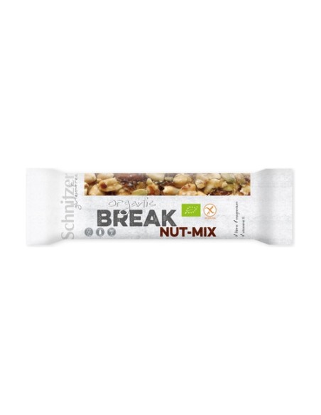 Barrita de nueces Break Nut-Mix sin gluten 1 barrita de 40g Schnitzer