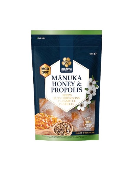 Caramelos mgo 100+ 30% propolis & isomalt 120 g Manuka Health New Zealand