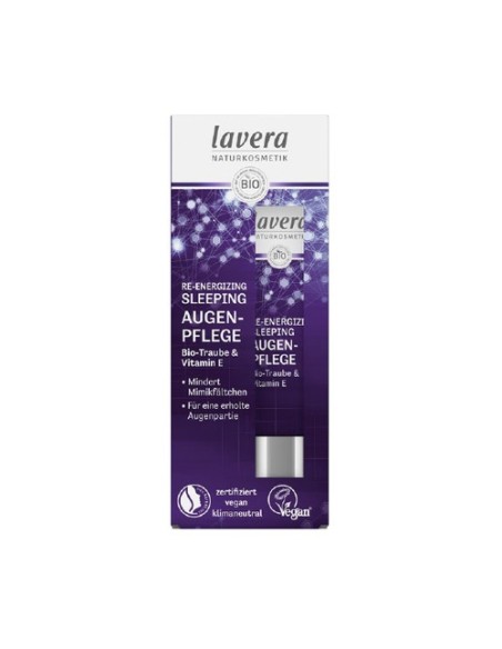 Contorno ojos sleeping reparador uva bio y vitamina E 15 ml Lavera