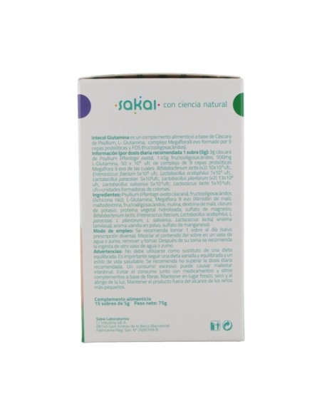 Intecol glutamina 15 sobres de 5g Sakai