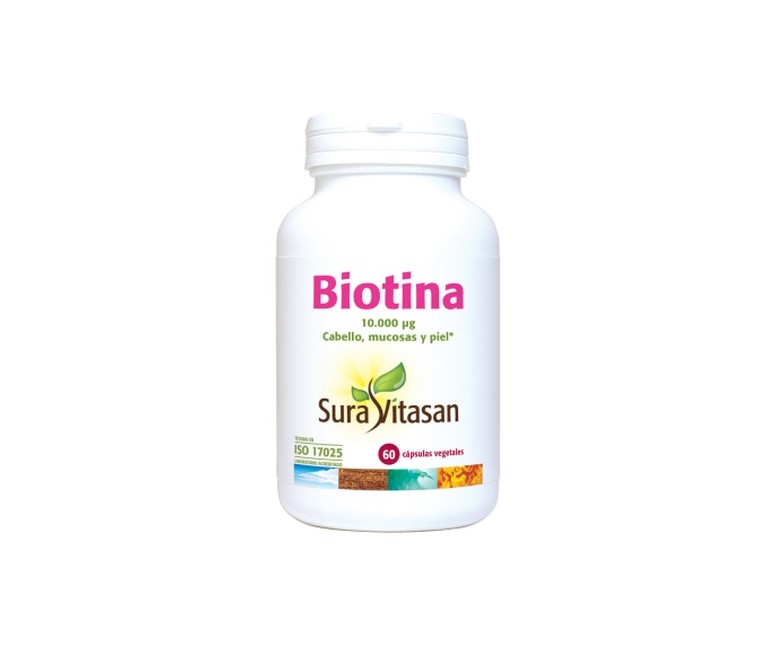 Biotina 10.000 µg 60 cápsulas Sura Vitasan