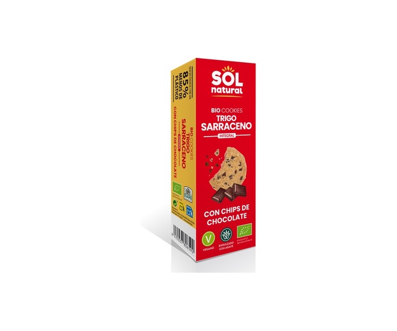 Galletas cookies de trigo sarraceno y chocolate Bio 170 g Sol Natural