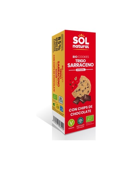 Galletas cookies de trigo sarraceno y chocolate Bio 170 g Sol Natural