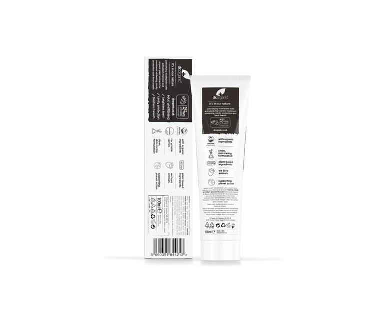Pasta de dientes de carbón activado 100 ml Dr. Organic