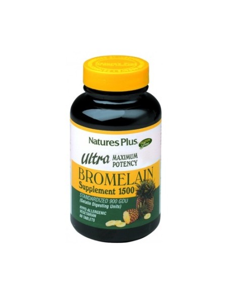 Ultra Bromelaina 60 comprimidos de 1500mg Natures Plus
