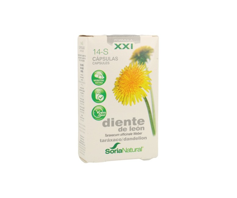 14 S Diente León (Fórmula XXI) 30 cápsulas Soria Natural