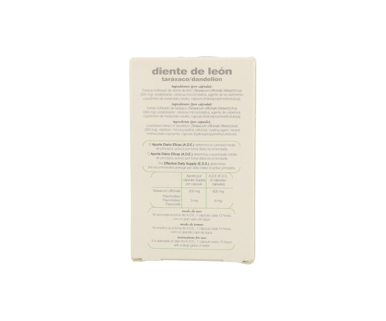 14 S Diente León (Fórmula XXI) 30 cápsulas Soria Natural