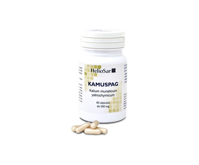Kamuspag cloruro de potasio 60 cápsulas de 500mg Heliosar