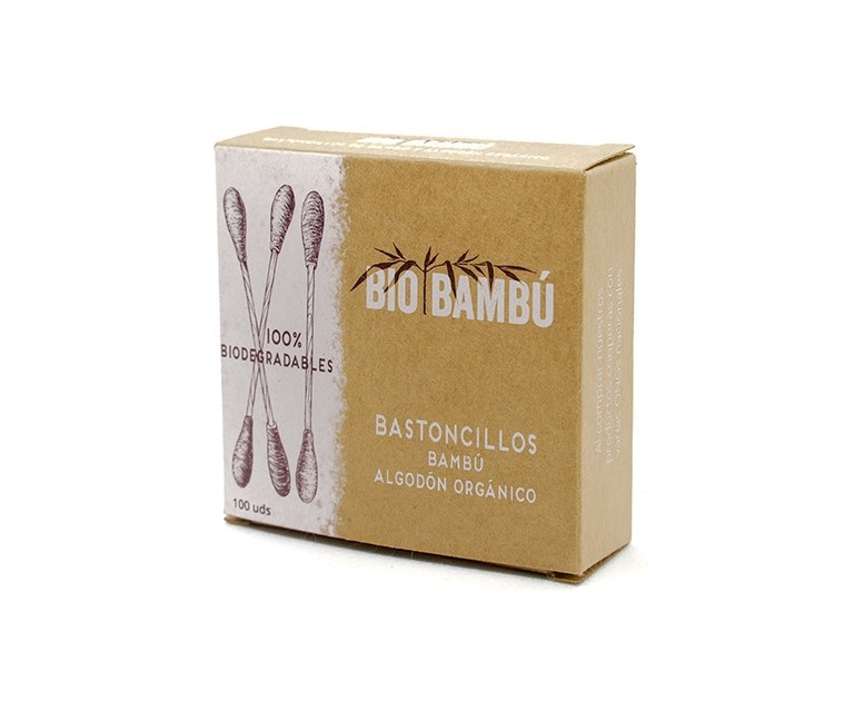 Bastoncillos de Bambú y Algodón Ecológico 100 unidades BioBambú