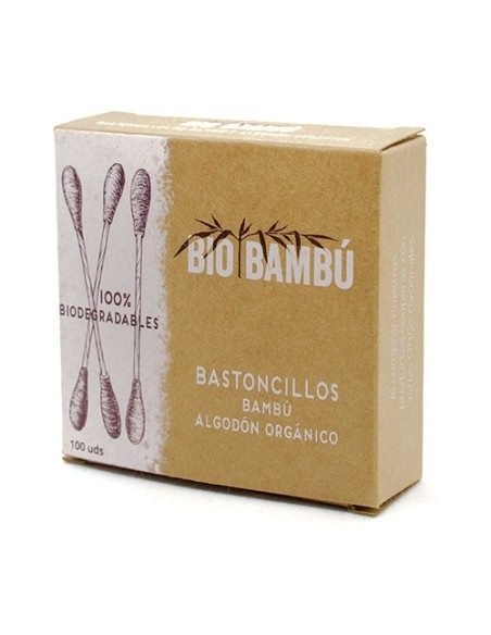 Bastoncillos de Bambú y Algodón Ecológico 100 unidades BioBambú