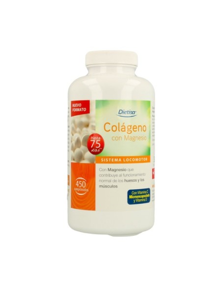Colágeno y Magnesio 450 comprimidos de 800mg Dietisa