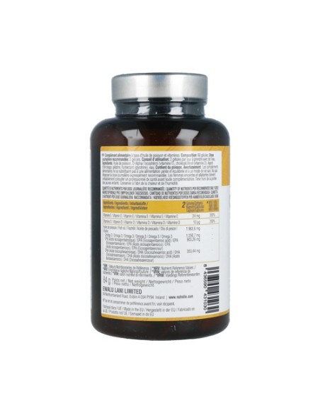 Omega 3 Complex 2000mg EPA DHA + E + D 60 cápsulas Nutralie