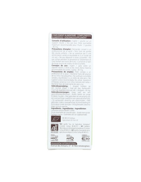 Aceite Esencial Espliego Macho (Lavandula latifolia) 10 ml de aceite esencial Pranarom