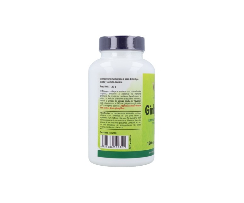 Ginkgo Biloba 120 cápsulas Vbyotics