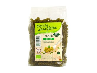 Fusilli de guisantes verdes orgánicos