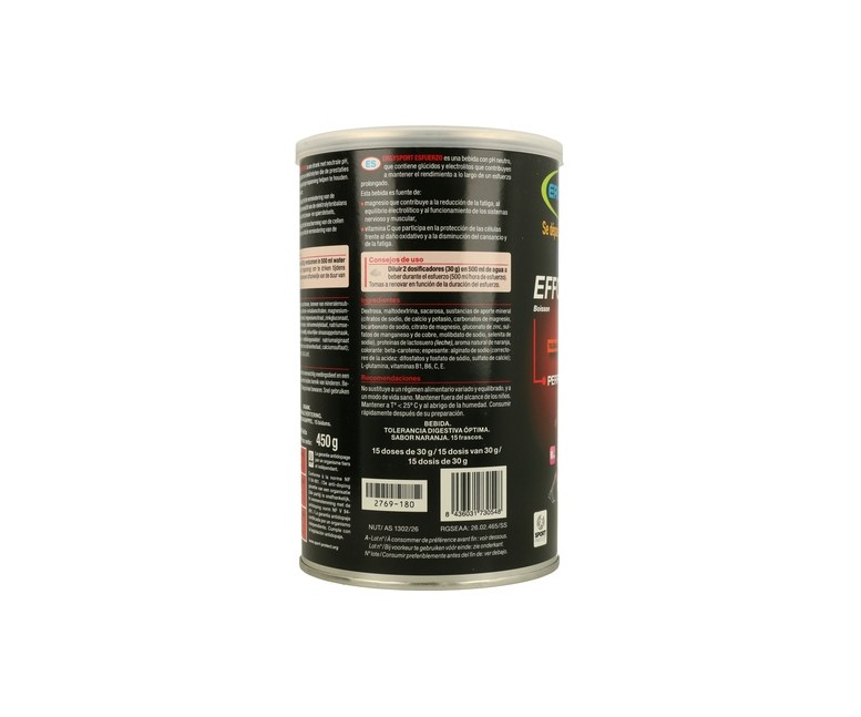 Ergysport esfuerzo, nutrición deportiva naranja 450 g de polvo Nutergia