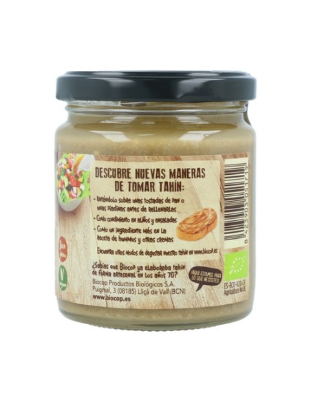 Tahin Crema de sésamo integral tostado 225 g de crema Biocop