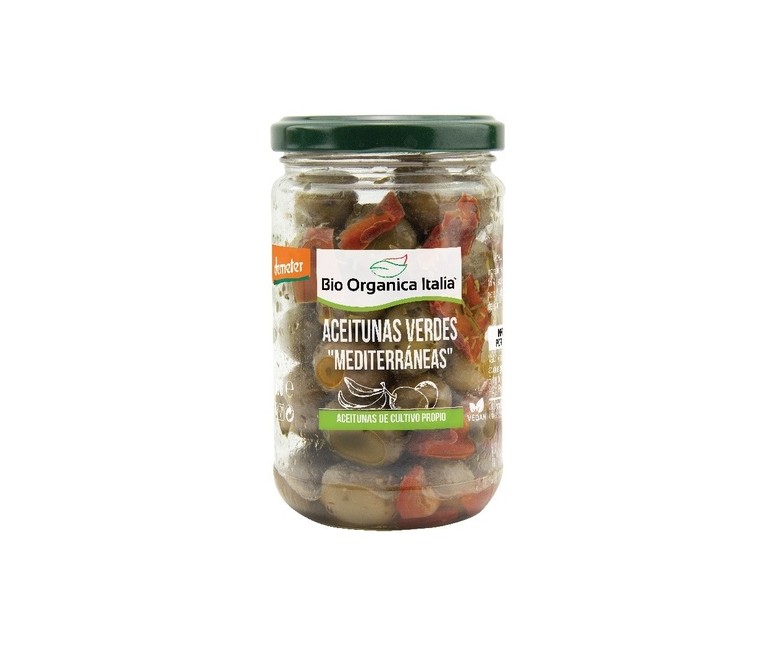 Aceituna verde aliño mediana 180 g Bio Organica Italia