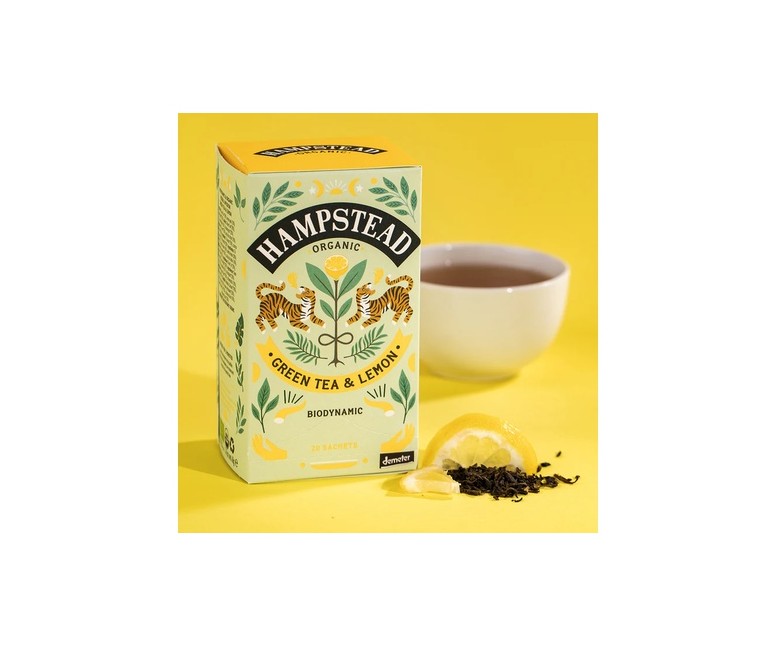 Té verde y limón 20 bolsitas infusoras HAMPSTEAD