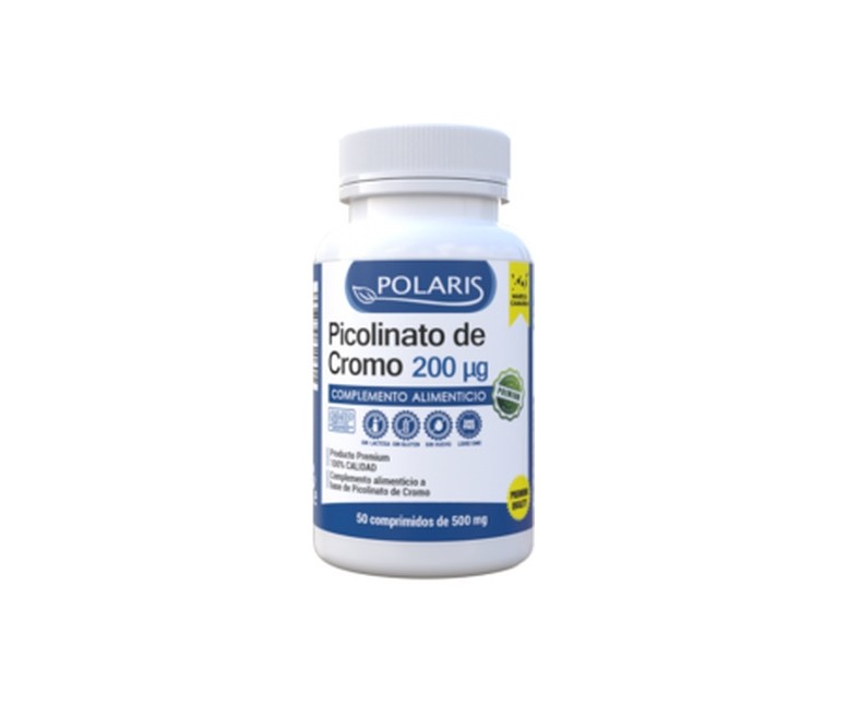 Picolinato de cromo 200 mcg 50 comprimidos de 200μg Polaris Formula