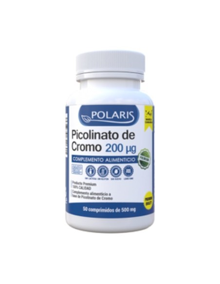 Picolinato de cromo 200 mcg 50 comprimidos de 200μg Polaris Formula