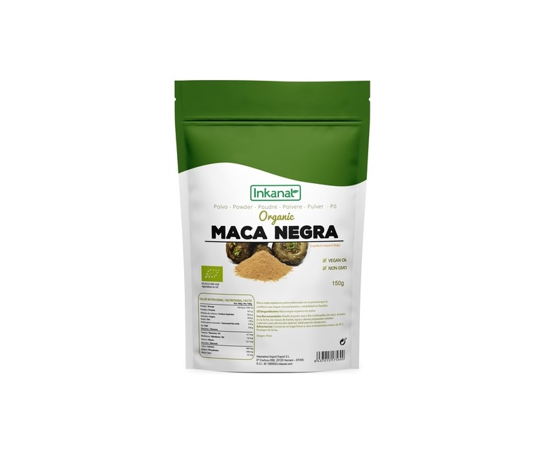 Maca Negra en Polvo Bio 150 g de polvo Inkanat