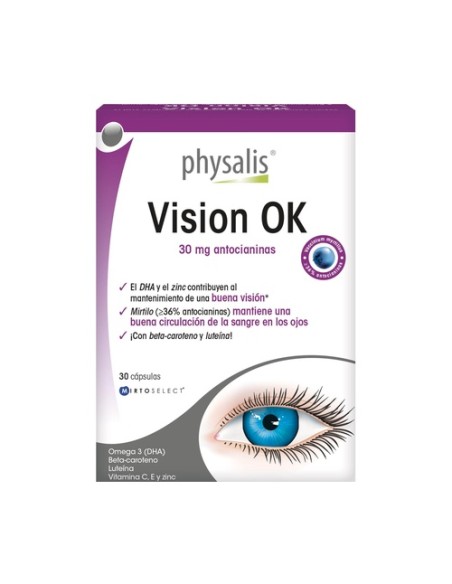 Vision Ok mantenimiento ocular 30 cápsulas Physalis