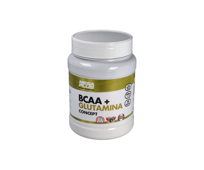 Bcaa+ glutamina concept tropical 500 g de polvo (Tropical) Mega Plus