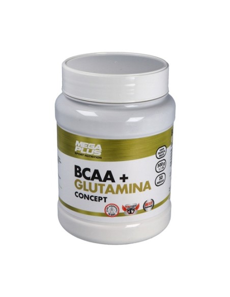 Bcaa+ glutamina concept tropical 500 g de polvo (Tropical) Mega Plus