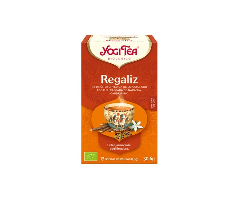 Infusión ayurvédica Regaliz 17 bolsitas infusoras de 1.8g Yogi Tea