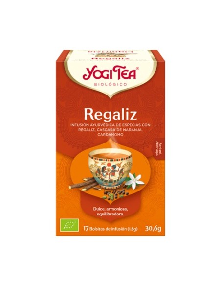 Infusión ayurvédica Regaliz 17 bolsitas infusoras de 1.8g Yogi Tea