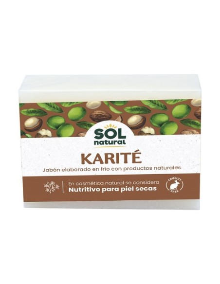 Jabón natural de karité 100 g Sol Natural