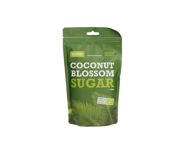 Azúcar de flores de coco 300 g de polvo (Caramelo) Purasana