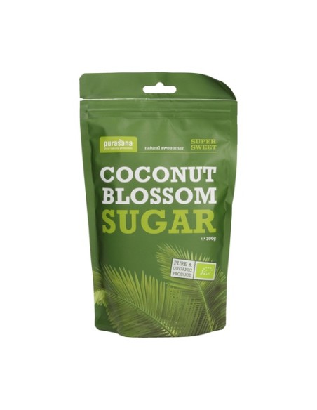 Azúcar de flores de coco 300 g de polvo (Caramelo) Purasana