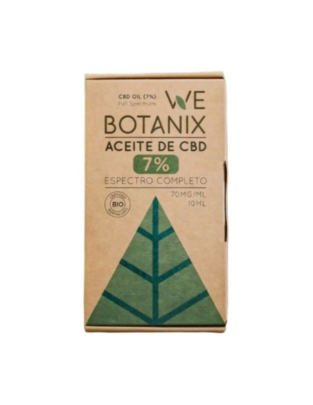Aceite CBD 7% Bio espectro completo 10 ml de aceite WeBotanix