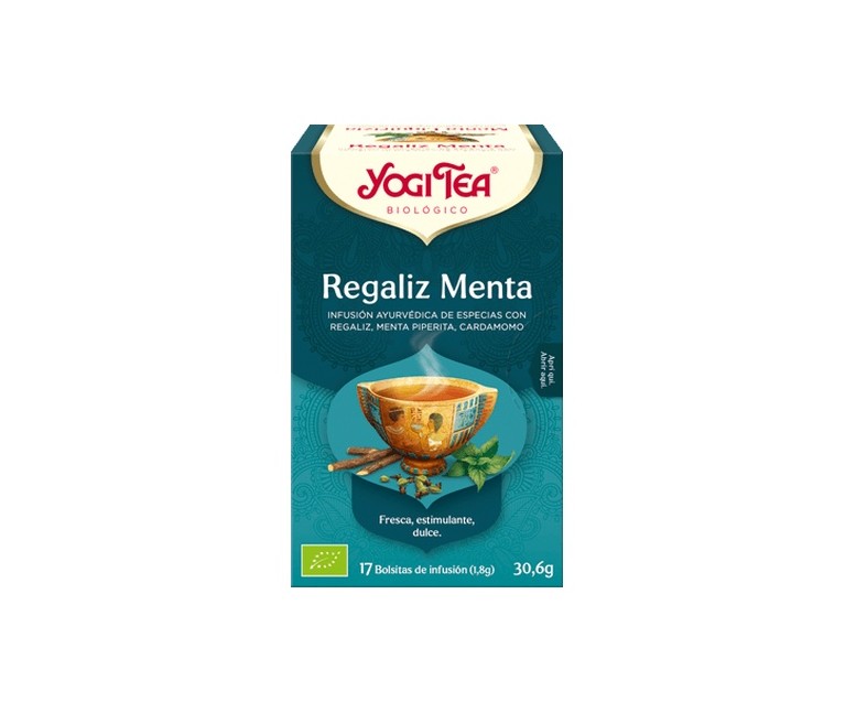 Infusión ayurvédica Regaliz y Menta 17 bolsitas infusoras de 1.8g Yogi Tea