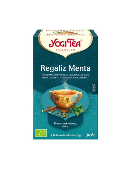 Infusión ayurvédica Regaliz y Menta 17 bolsitas infusoras de 1.8g Yogi Tea