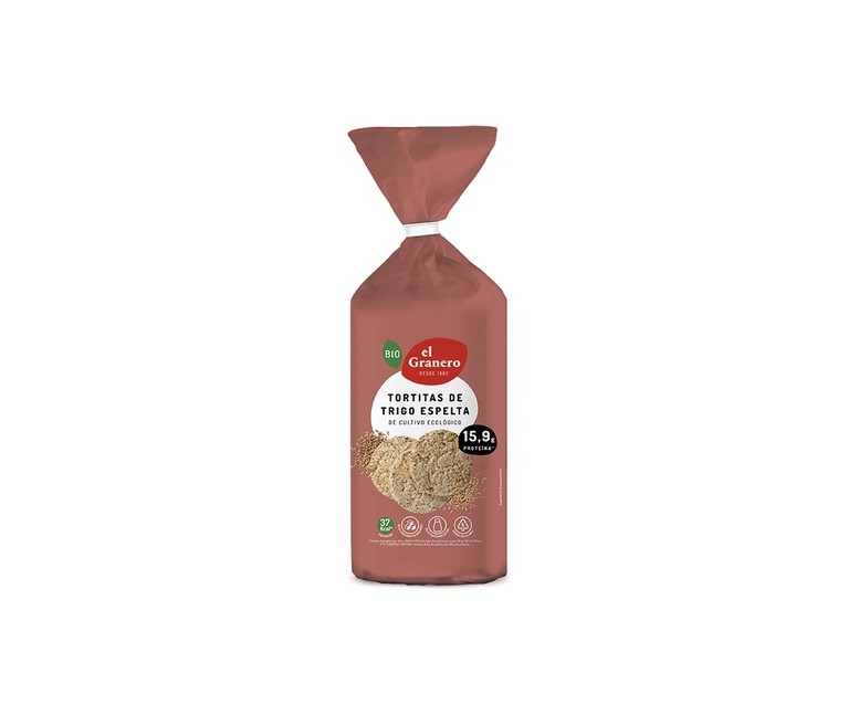 Pack Tortitas de espelta 12 unidades de 100 g El Granero Integral