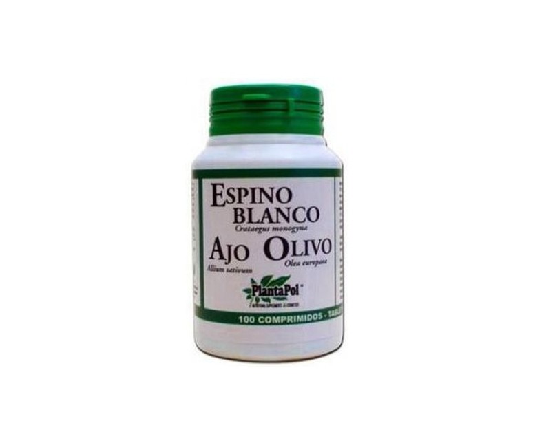Espino Blanco, Ajo, Olivo 100 comprimidos Plantapol