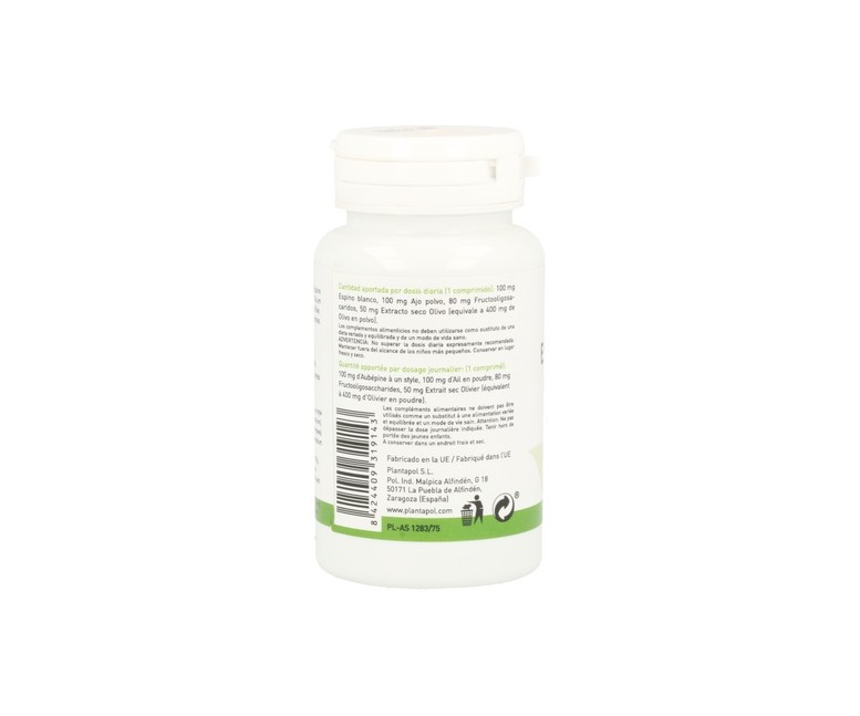 Espino Blanco, Ajo, Olivo 100 comprimidos Plantapol