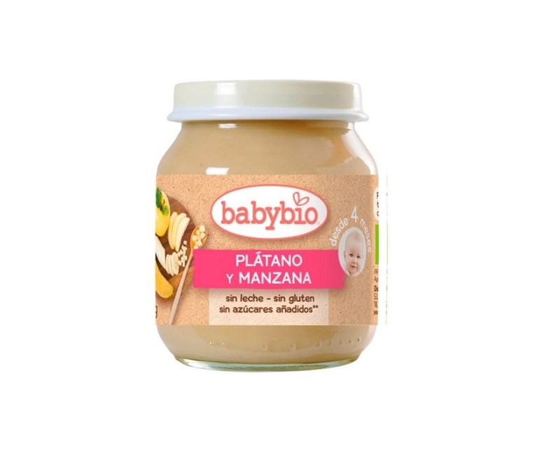 Tarrito Manzana y Plátano 4m+ 130 g Babybio
