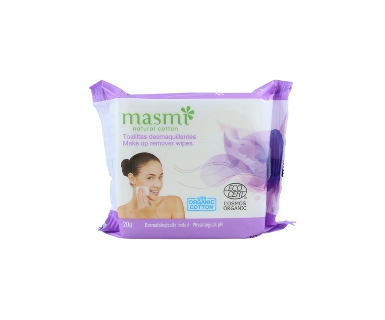 Toallitas de Demaquillar 20 unidades Masmi Natural Cotton