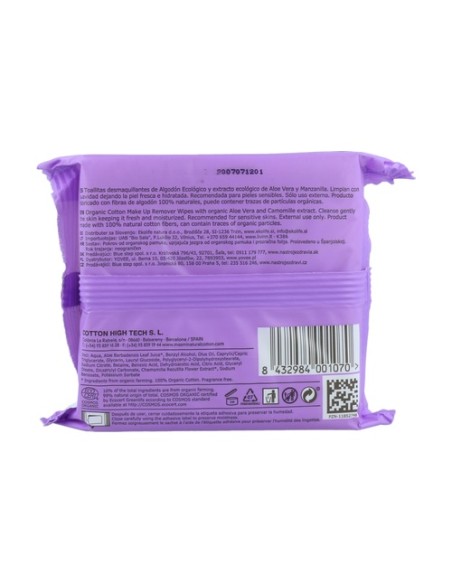 Toallitas de Demaquillar 20 unidades Masmi Natural Cotton