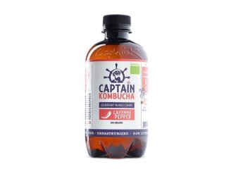 Bebida kombucha té limón y pimienta de cayena bio